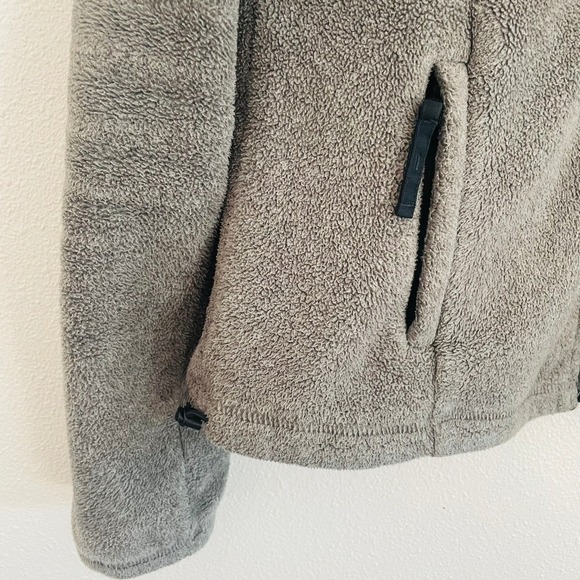 Y2K Abercrombie Fitch Gray Fleece Zip Up Jacket‎ Pockets Cozy Warm Womens L - Picture 4 of 11
